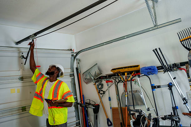 Professional Garage Door Panel Replacement technician working in Lake Como, NJ